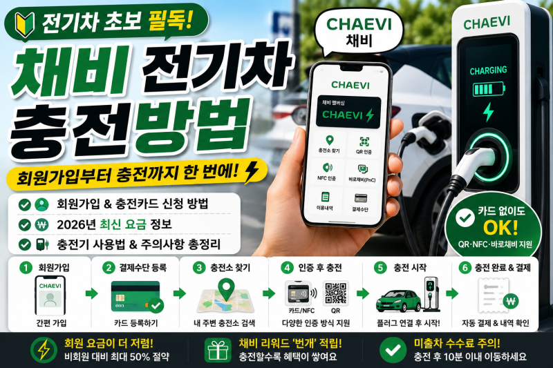 채비 전기차 충전방법｜회원가입·충전카드·요금·앱 사용법 처음부터 쉽게 설명