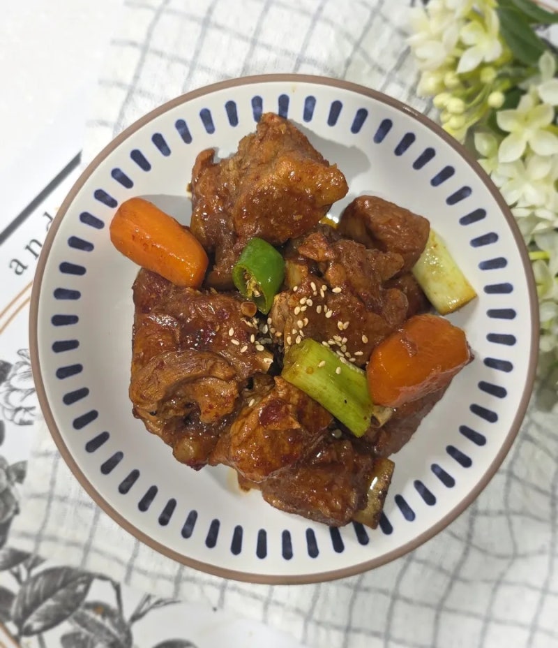 류수영 레시피 매운 돼지갈비찜 간단 주말요리 추천