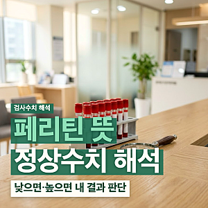 페리틴 뜻 정상수치 낮으면 높으면 원인 검사 금식