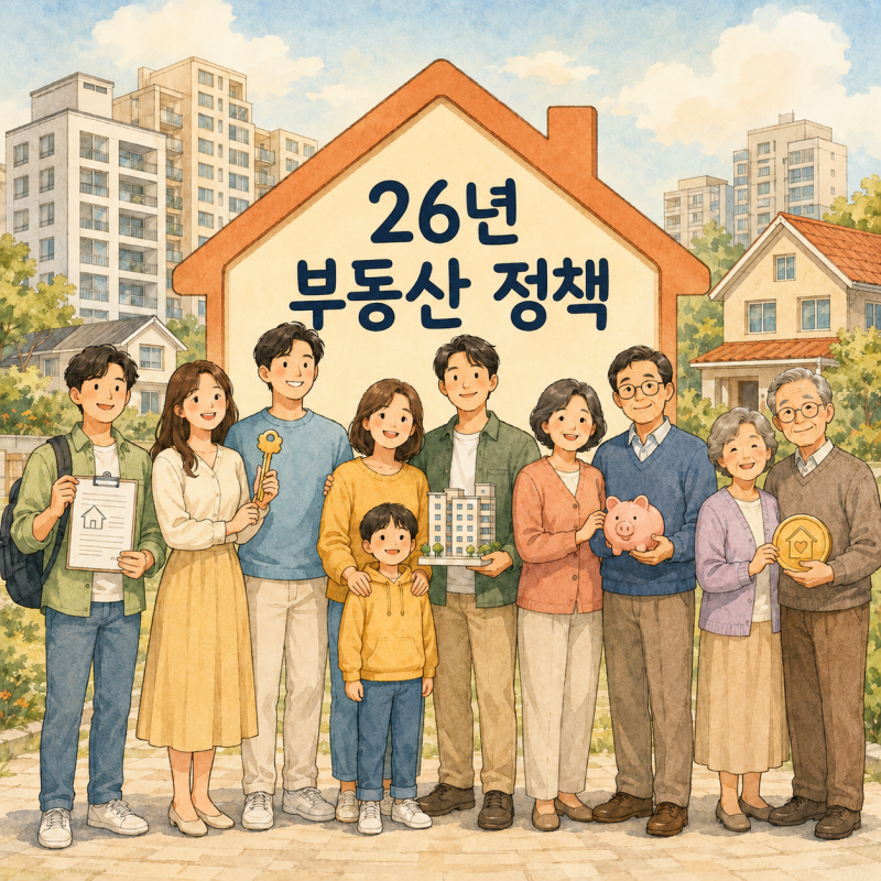 2026년 최신 부동산 대책 총정리, 전 국민 대상별 혜택과 이용 방법