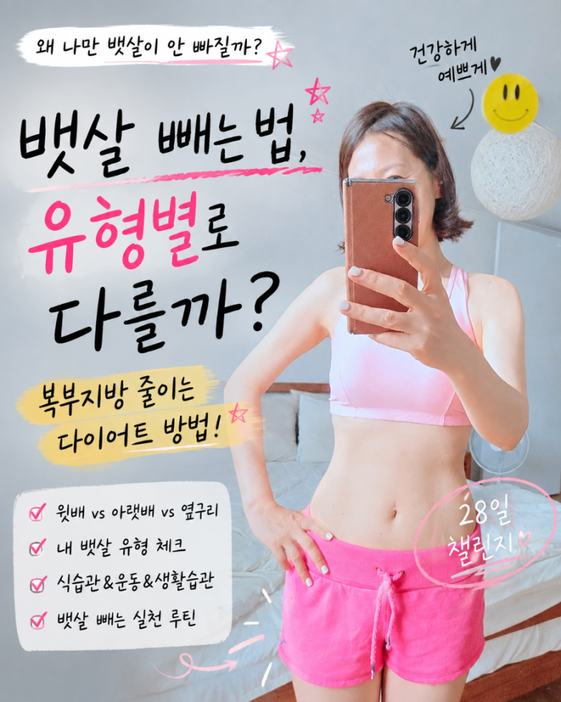 뱃살 빼는 법, 유형별로 다를까? 복부지방 줄이는 다이어트 방법