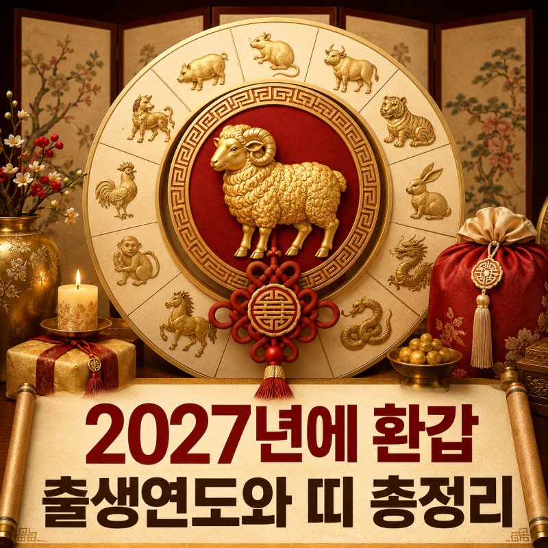 2027년에 환갑을 맞는 출생연도와 띠