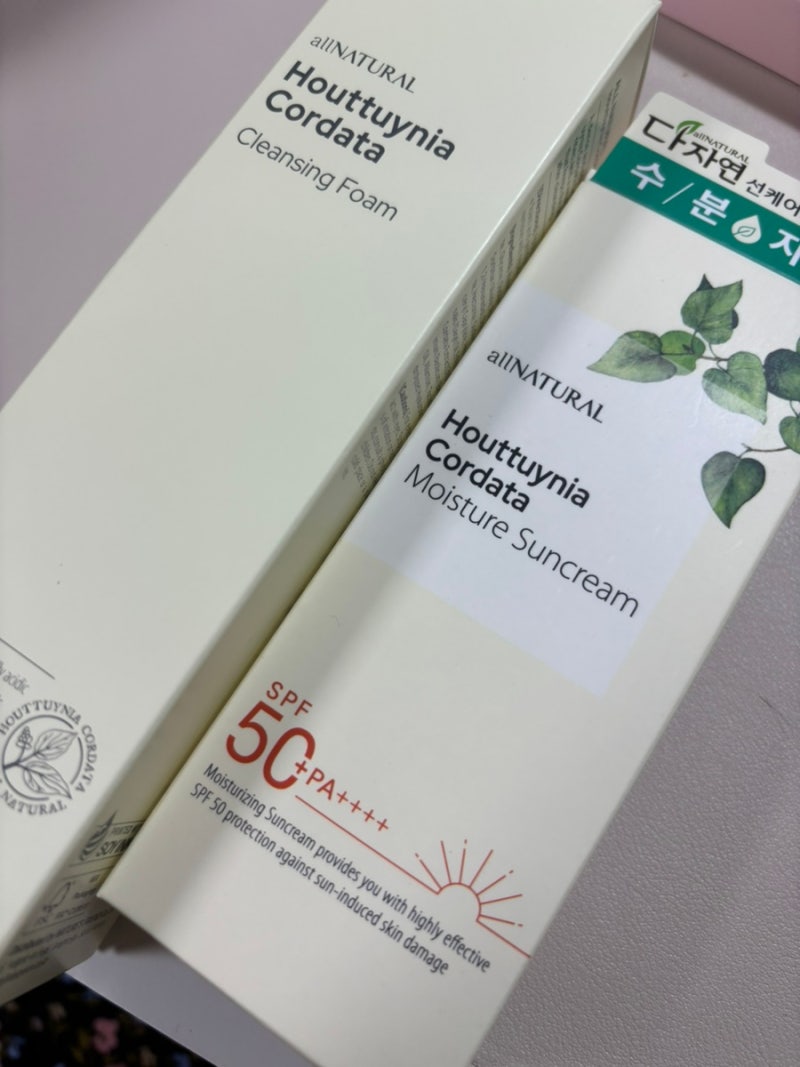 어성초선크림추천 촉촉한 데일리선크림 화장전선크림 SPF50 다자연 폼클렌징까지