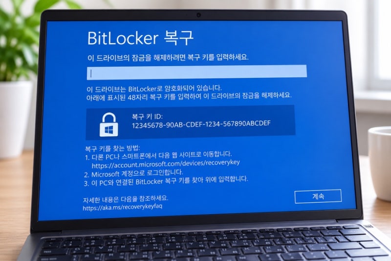 컴퓨터 켰는데 갑자기 BitLocker 복구키? 원인부터 복구키 찾는 방법까지