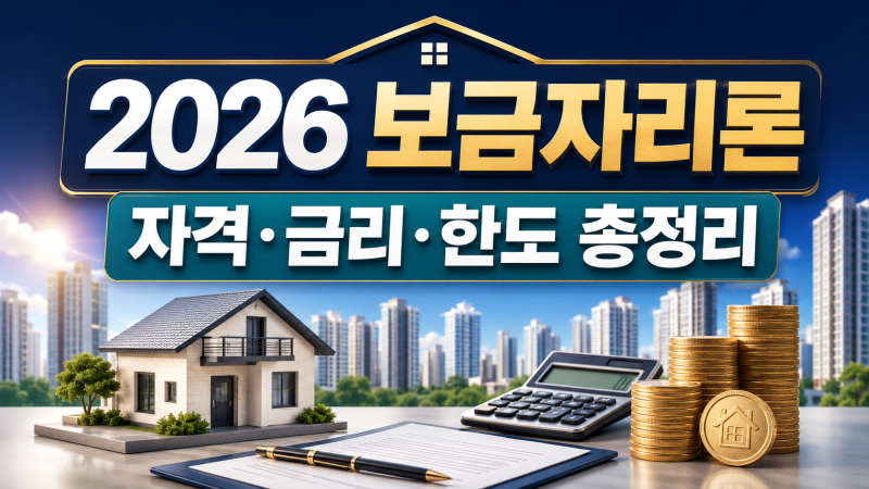 2026 보금자리론 대출자격 총정리｜금리·소득조건·한도·LTV