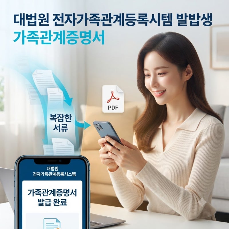 가족관계증명서·기본증명서 인터넷 발급 방법: 대법원 영유아 및 PDF 저장 1분 컷