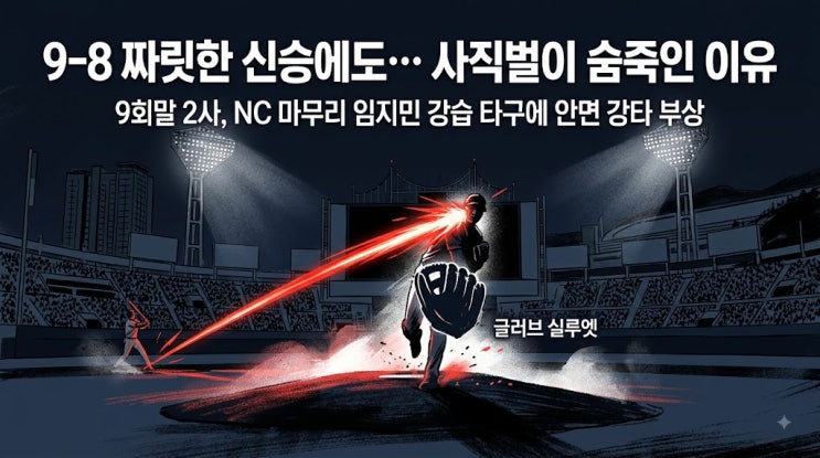 9-8 짜릿한 신승에도 <b>NC</b> 다이노스 선수단이 승리 세리머니를 전면 취....