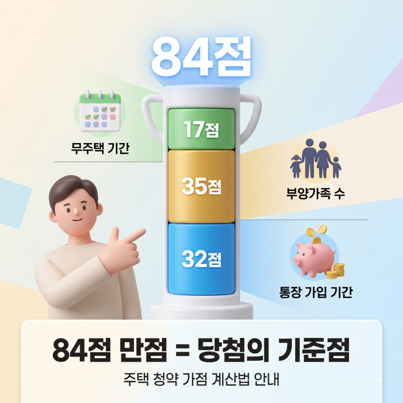 청약홈 사이트 완벽 가이드 (청약 가점 계산법과 1순위 조건 총정리)
