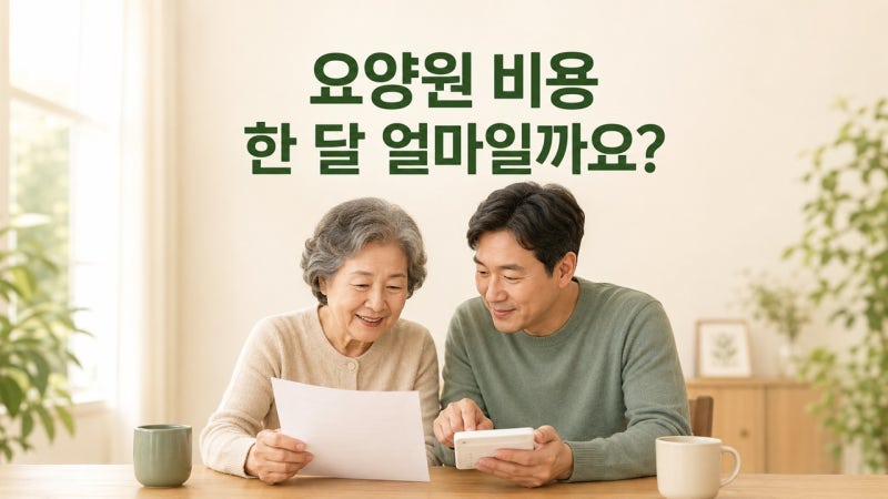 요양원 비용은 한 달에 얼마나 들까요?｜2026년 본인 부담금·식비·비급여 계산