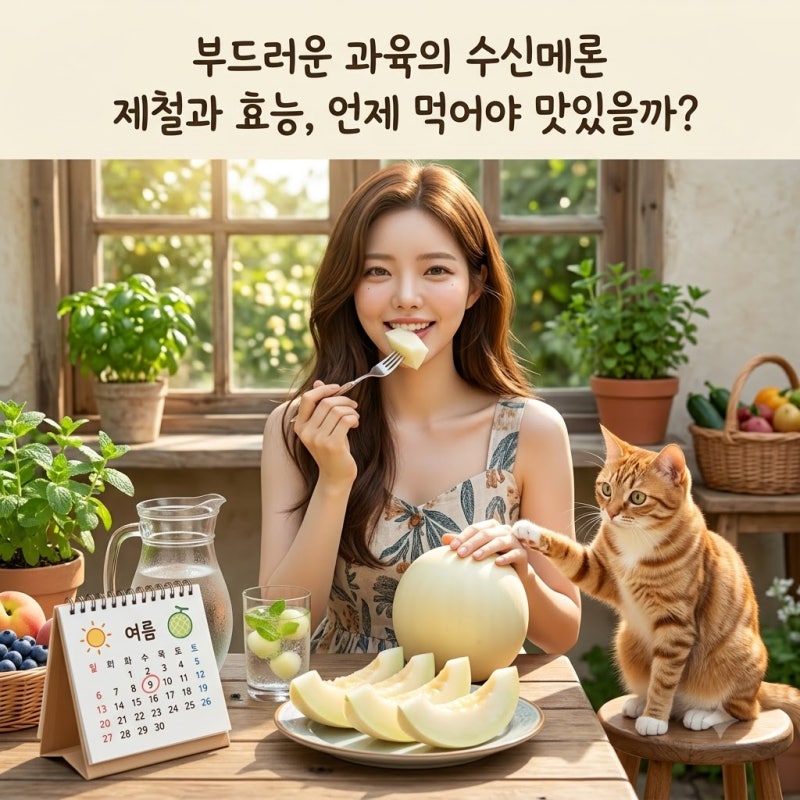 부드러운 과육의 수신메론 제철과 효능, 언제 먹어야 맛있을까?