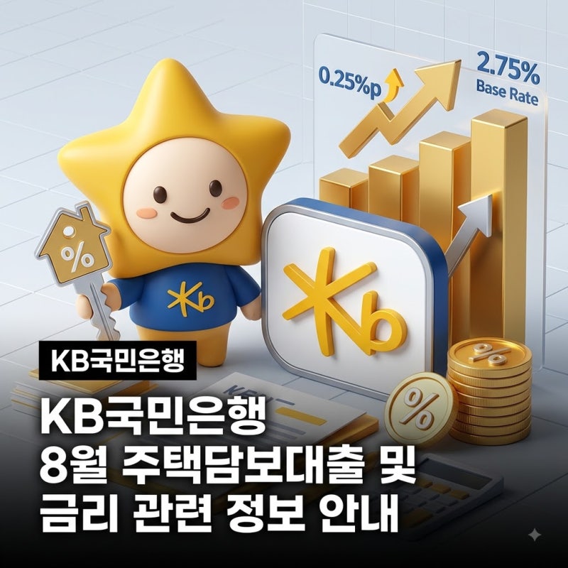 "딱 한 번의 선택" KB국민은행 주담대, 8월의 금리 갈림길