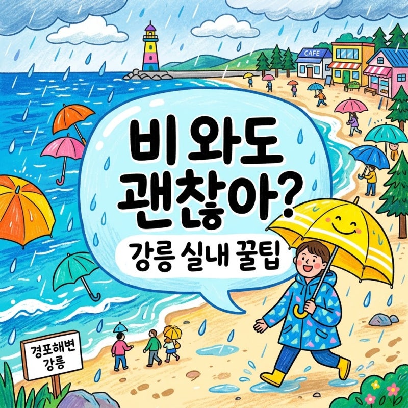 강릉 날씨 8월 연휴 비 소식? 실시간 예보와 실내 여행지 완벽 정리