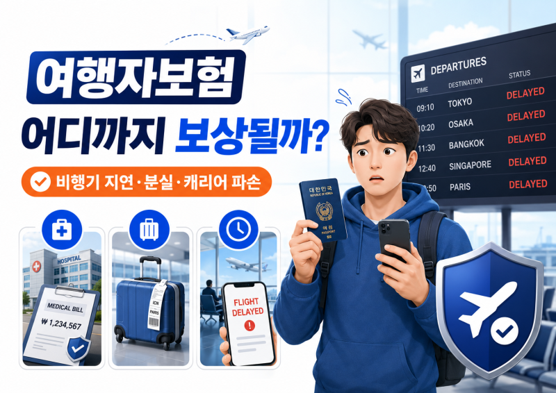 해외여행 전 꼭 보세요｜여행자보험 보상되는 것 vs 안 되는 것 보상범위 총정리
