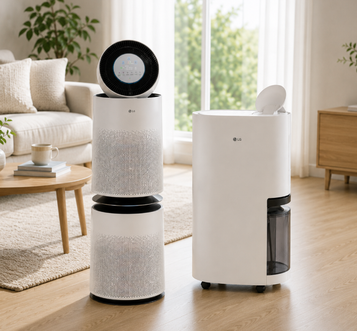 LG 공기청정기 퓨리케어 360 오브제 제습기 세트로 구매해야하는 이유 AS285DWWC DQ214MEGA