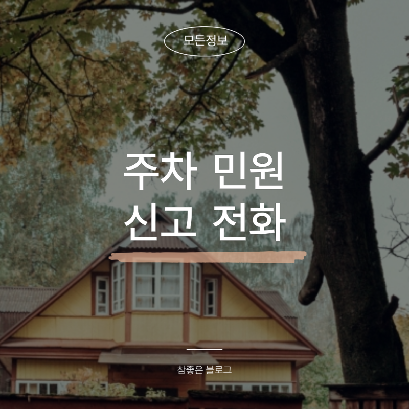 주차 민원 신고 전화 번호 및 상황별 올바른 접수 요령 가이드