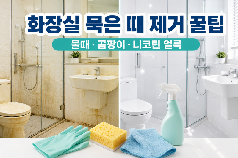 화장실 찌든 때 제거, 얼룩 종류에 맞는 청소 방법은?