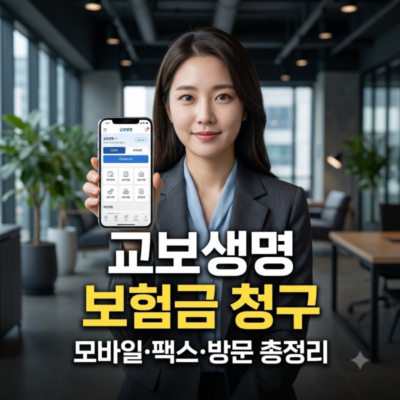 교보생명 보험금 청구 방법 모바일 팩스 방문 신청 총정리