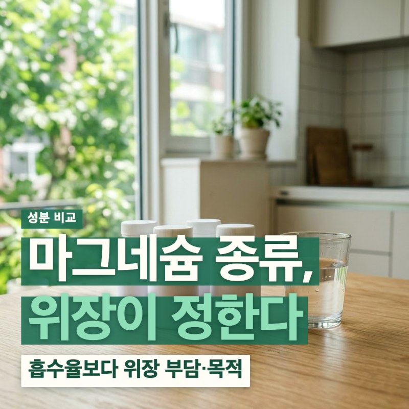 마그네슘 비스글리시네이트 효능과 복용법, 다른 종류와 차이