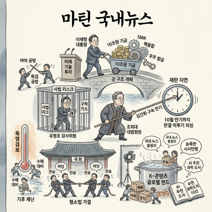 마틴의 국내뉴스읽기 - 2026년 8월 15일(토요일)