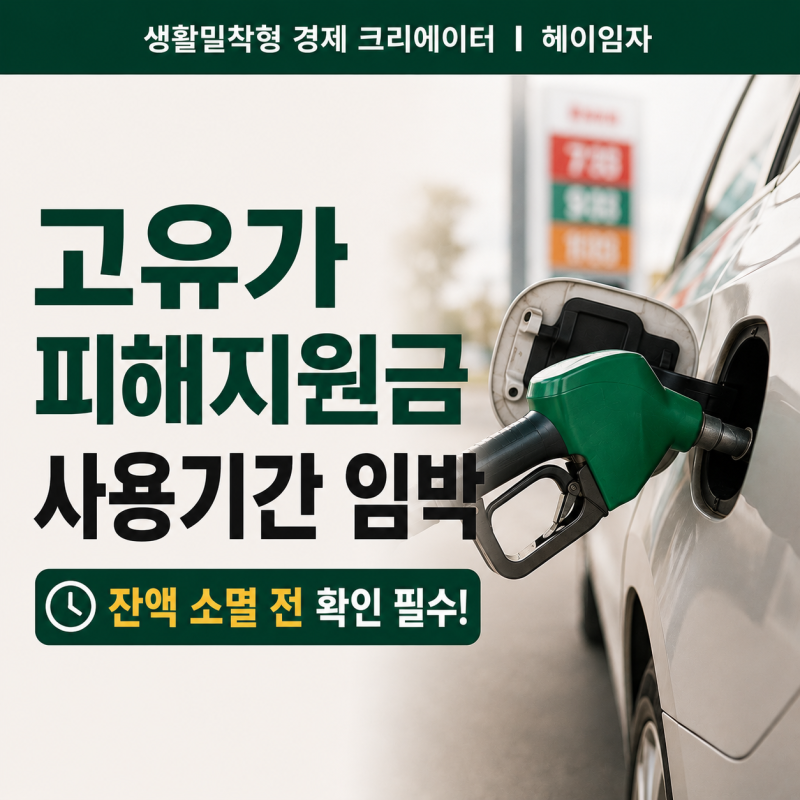 고유가 피해지원금 잔액 사용기간은 언제까지 이렇게 쓰세요
