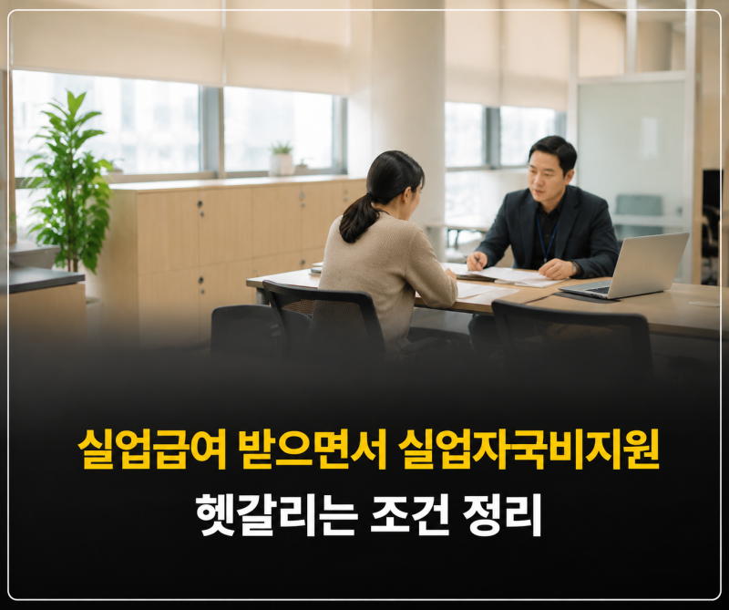 실업급여 받으면서 실업자국비지원 가능할까? 헷갈리는 조건 정리