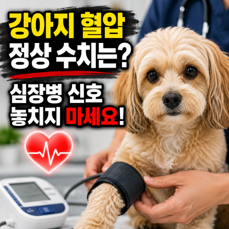 강아지 혈압 정상 수치는? 강아지 건강검진 심장병 증상 심장 건강 확인 방법