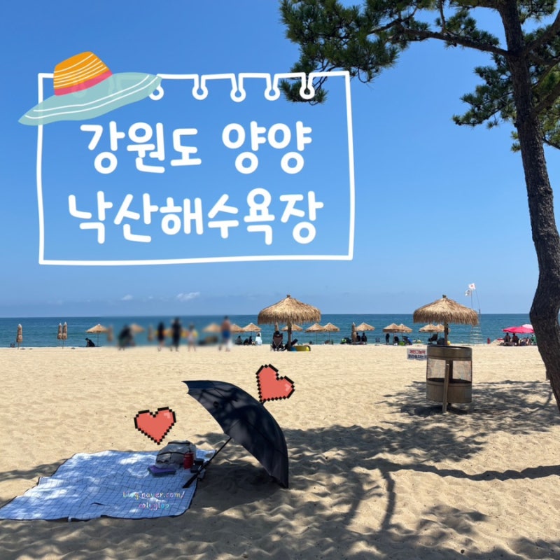 [당일치기 해수욕장] 양양 낙산해수욕장 주차, 샤워장, 물품 대여, 수심 정보 (해수욕장 준비....