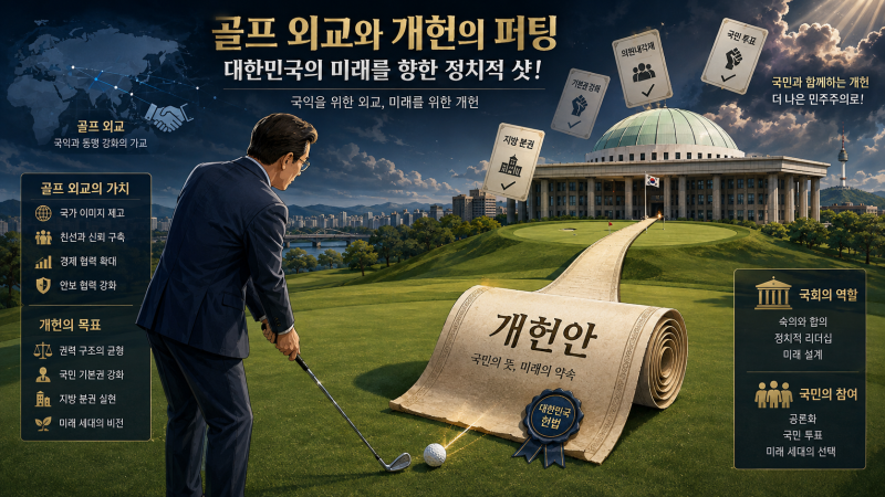 [정치] 야당 의원들과의 '골프 회동', 단순한 친목일까 정계 개편의 신호탄일까?