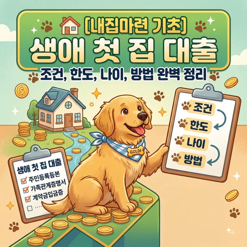 [내집마련 기초] 생애 첫 집 대출 완벽 정리: 조건, 한도, 나이, 신청 방법 총정리