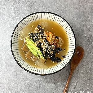 묵사발 레시피 냉면육수 활용 도토리묵사발 만들기