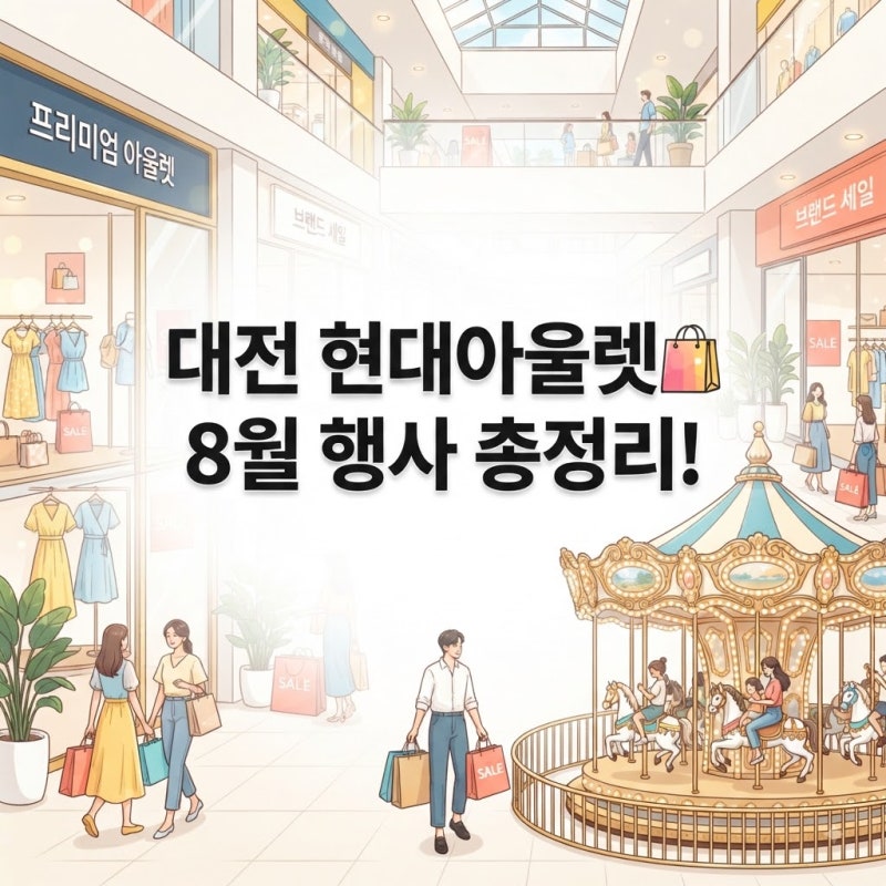 대전 현대아울렛 8월 행사 총정리｜팝업과 세일 아이랑 즐길거리까지