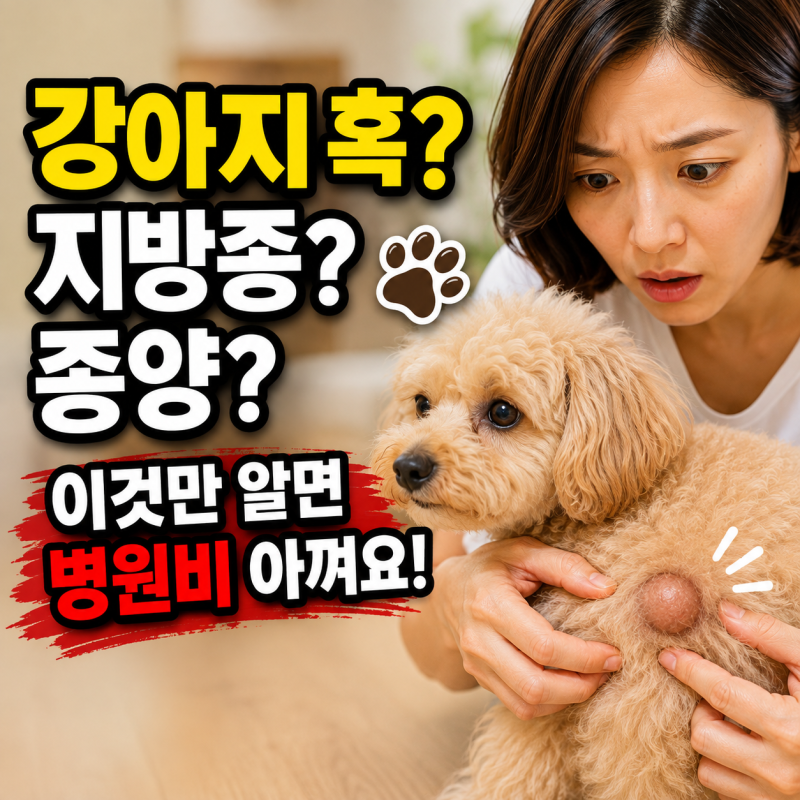 강아지 종기 혹 만져진다면? 강아지 지방종 종양 차이와 확인 방법