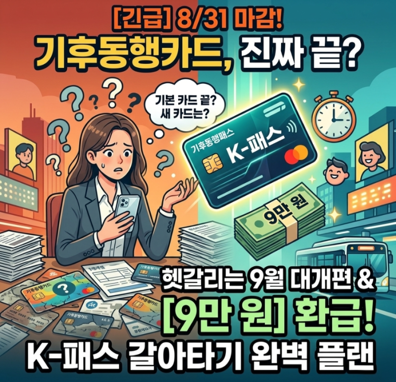 기후동행카드 환급 신청, K패스 전환 총정리: 기후동행카드 K패스(모두의카드) 뭘 써야 할까?