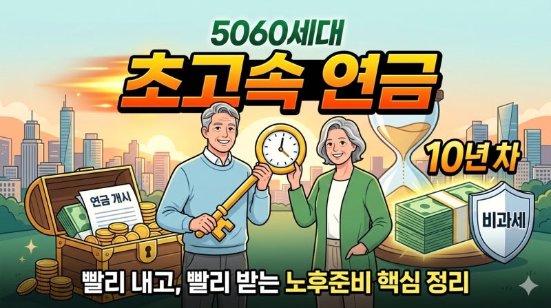 "시간이 없다면 이것부터!" 은퇴 임박 5060세대를 위한 '초고속 연금' 구조와 장단점 완벽 정리