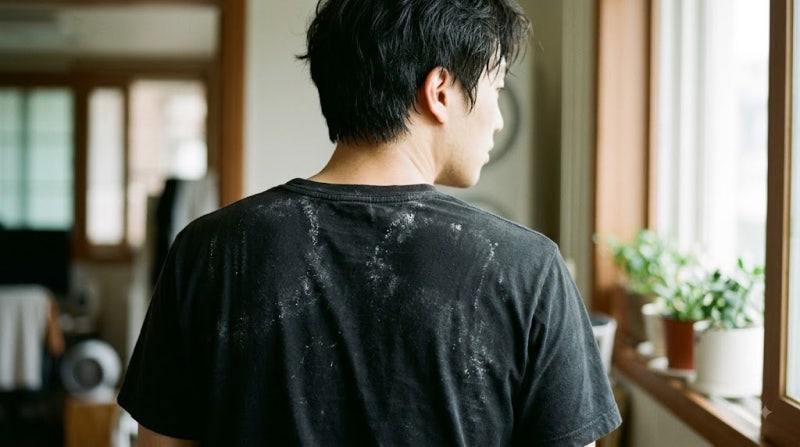 검은 옷 하얀 땀자국, 방치하면 탈색됩니다! 황변 얼룩까지 초간단 제거법