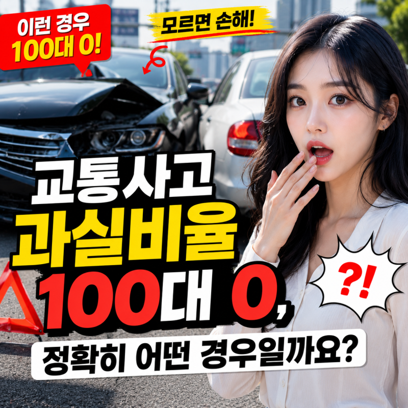 교통사고 과실비율 100대 0, 정확히 어떤 경우일까요?