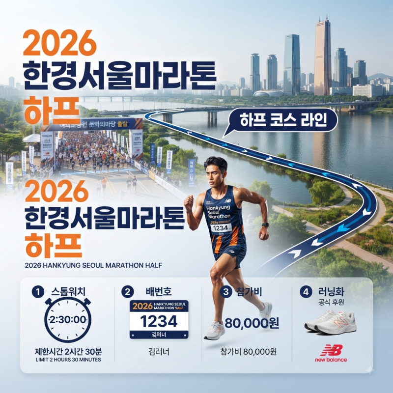2026 한경서울마라톤 하프, 참가비·참가자격·제한시간·코스 총정리