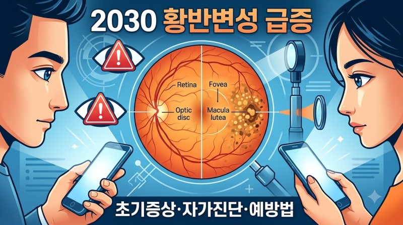 2030 황반변성 65% 급증 원인과 놓치기 쉬운 초기 증상 자가진단법