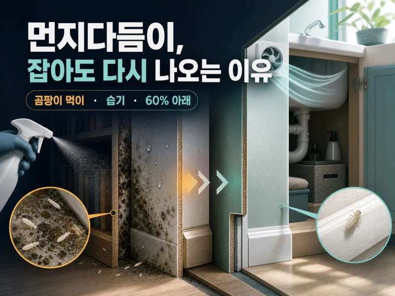 [폭염특보 해제] 먼지다듬이는 살충제를 뿌려도 다시 나오는 이유