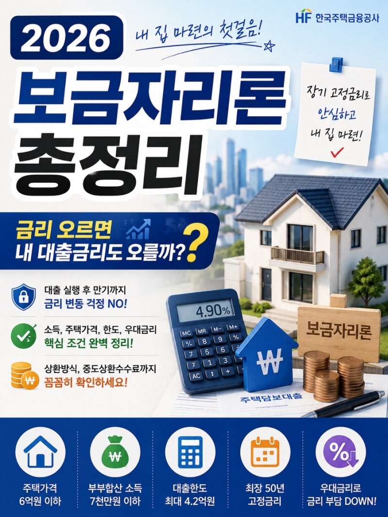 2026 보금자리론 대출 총정리｜금리 오르면 내 대출도 오를까?