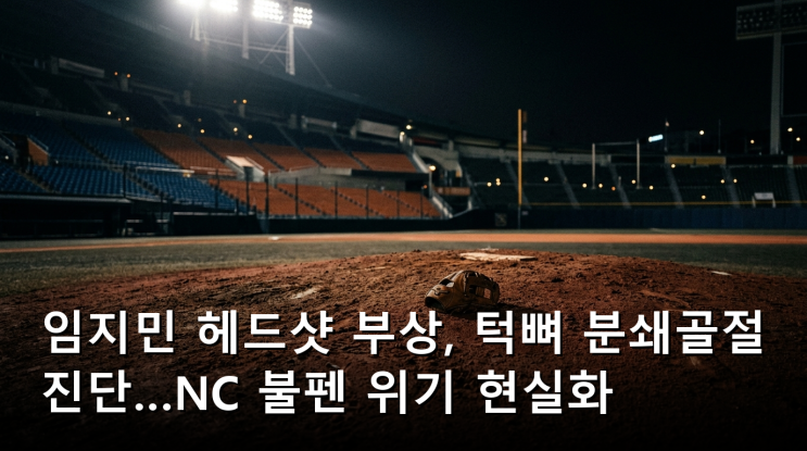 <b>임지민 헤드샷 부상</b>, 턱뼈 분쇄골절 진단…<b>NC</b> 불펜 위기 현실화