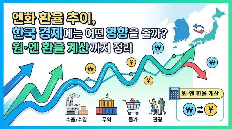 엔화 환율 추이, 한국 경제에는 어떤 영향을 줄까? 원·엔 환율 계산까지 정리