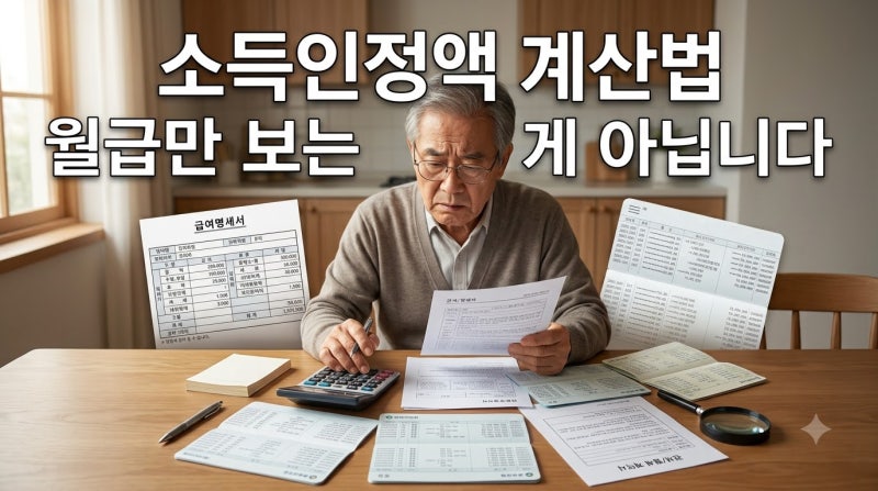 기초생활수급자 소득인정액 계산법, 월급·연금·재산은 어떻게 반영될까?