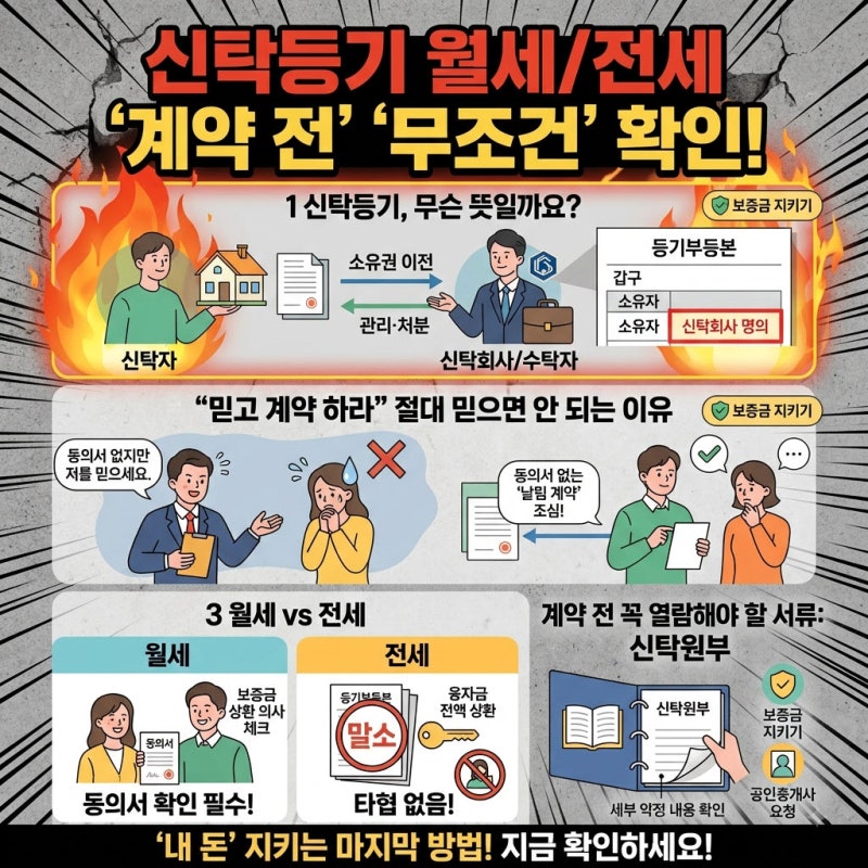 등기부 신탁등기된 집, '월세니까 괜찮다고?'