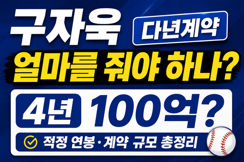 구자욱 연봉 다년계약 얼마를 줘야 하나