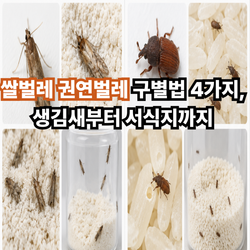 쌀벌레 권연벌레 구별법 4가지, 생김새부터 서식지까지