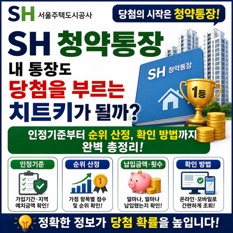 SH 청약통장, 과연 내 통장도 당첨을 부르는 치트키가 될 수 있을까?