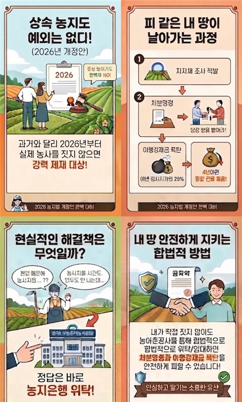 [완벽 가이드] 상속 농지, 농지법 전수조사 대비부터 서류 준비·양도세 감면까지! (ft. 농지은....
