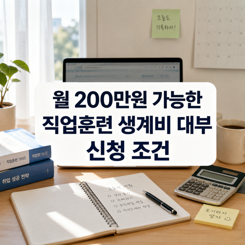 월 200만원 가능, 직업훈련 생계비 대부 연 1% 신청 조건 총정리
