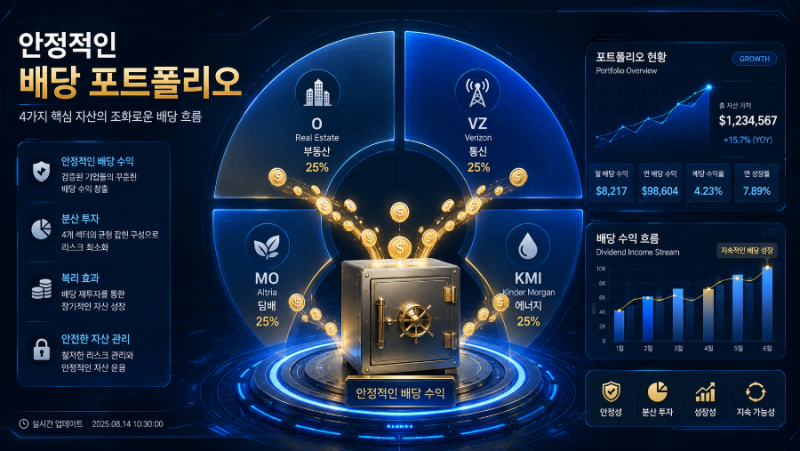 미국 주식 배당금 높은 순위 TOP 5 및 세금 총정리: 매월 꽂히는 달러 월급의 비밀